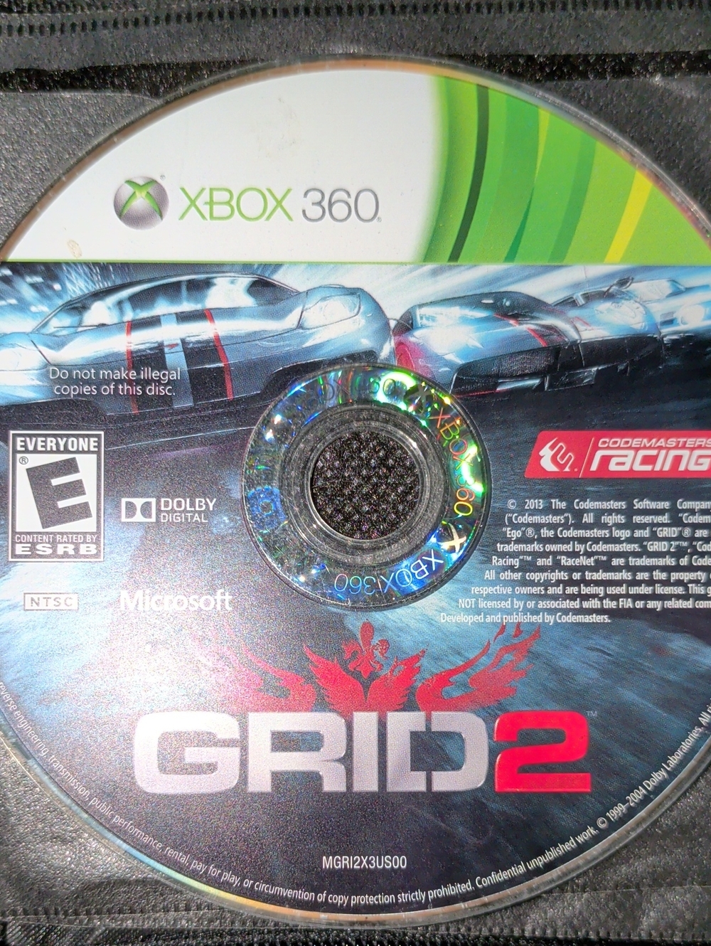 GRID 2 (Disc Only) Xbox 360